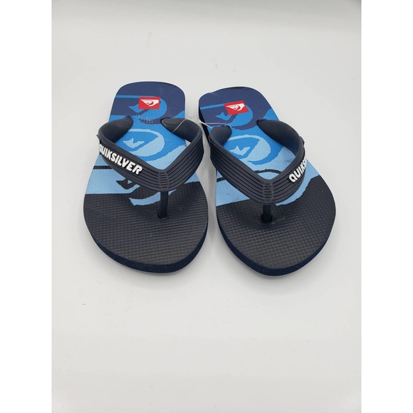 Quicksilver Flip Flop Sandals little Kids boys size 11 Blue - Picture 6 of 10